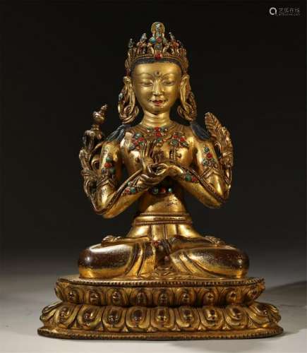 Gilt Bronze Buddha Statue