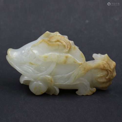Chinese White Jade Carved Ornament