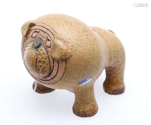 Stoneware Bulldog, Lisa Larson, Gustavsberg.