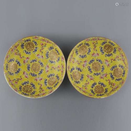 Pair of Chinese Porcelain Plates