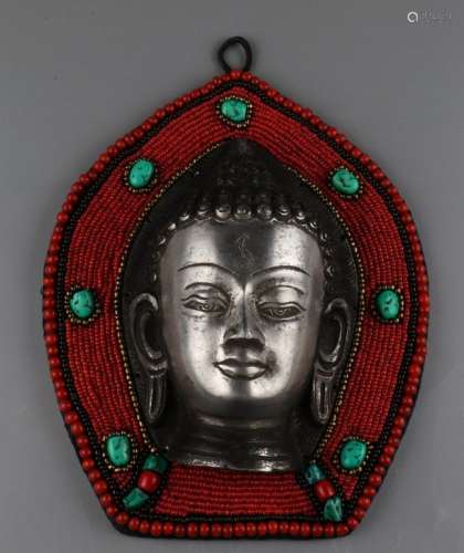 Tibetan Buddhist Buddha Head Wall Hanging