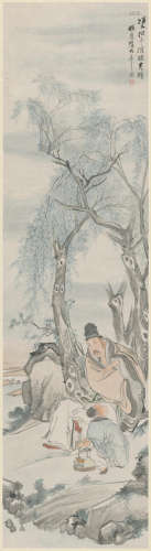 Scholar and Boy Beneath the Trees Sha Fu (1831-1906)