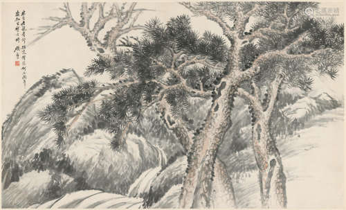 Pine and Rock Gu Linshi (1865-1930)
