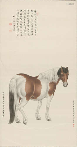 Horse after Castiglione, 1950  Pu Quan (1913-1991)