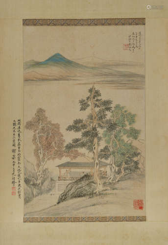 Blue and Green Landscape in the style of Wen Zhangming, 1845 Liu Yanchong (1809-1847)
