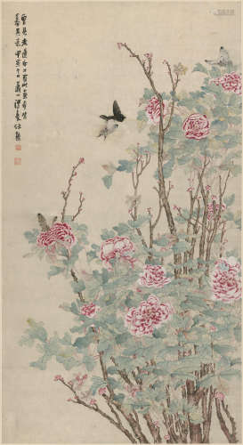 Peonies and Butterflies, 1854 Ren Xiong (1823-1857)