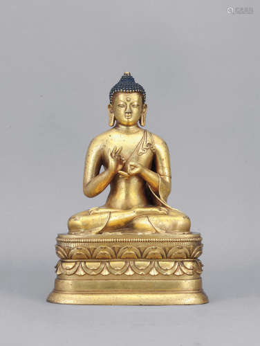 18世紀 銅鎏金釋迦牟尼 (札那巴札爾風格)