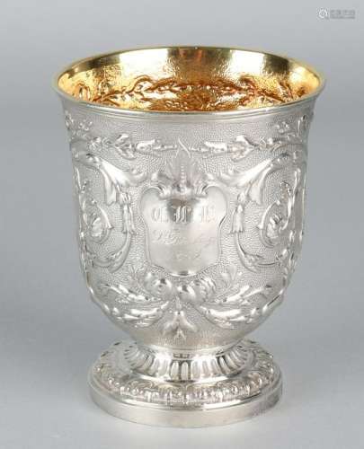 19th century Russian silver cup, 84 zolotniks, 875/000,