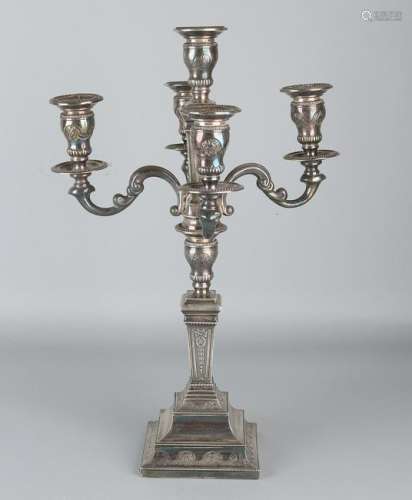 Beautiful silver table candlestick, 925/000, 4 arms,