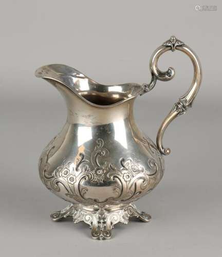 Silver milk jug, 13 lothige, 812.5 / 000, decorated