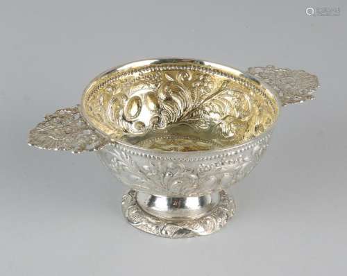 Silver brandy bowl, 934/000, round model, decorated