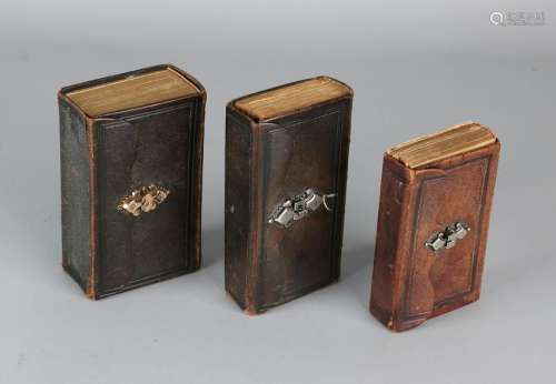 Three Bibles, the New Testament, with leather cover, 2