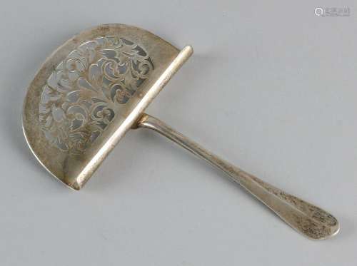 Silver asparagus shovel, 833/000, with half round