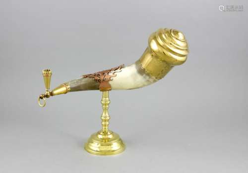 Antique brass horn of plenty. Circa 1900. Dimensions: