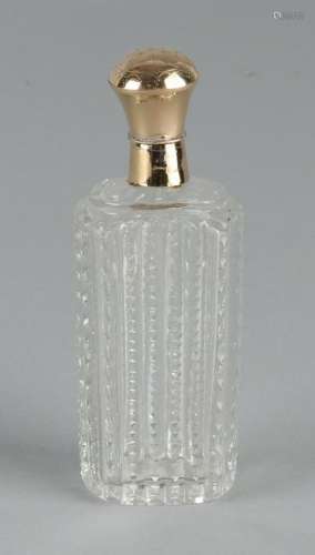 Crystal loderein bottle, rectangular shaped with