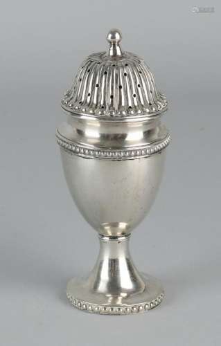 Silver sugar sprinkler, 800/000, decorated on a round