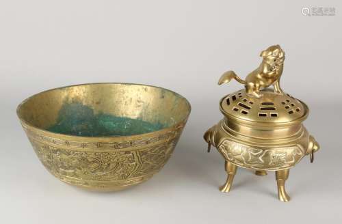 Two times Asian bronze. 19th - 20th Century. One time