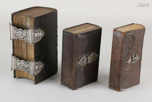 Three antique bibles, one bible, 1868, with a double