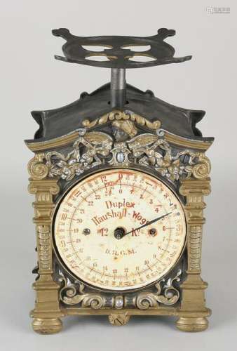 Rare German iron scale with double-sided dial. Duplex