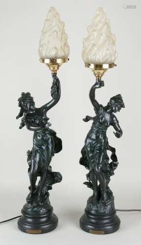 Two old plastic lamps. Old example. To Moreau. Second