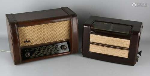 Two old radios. Bakelite. One time Ton Funk Violetta
