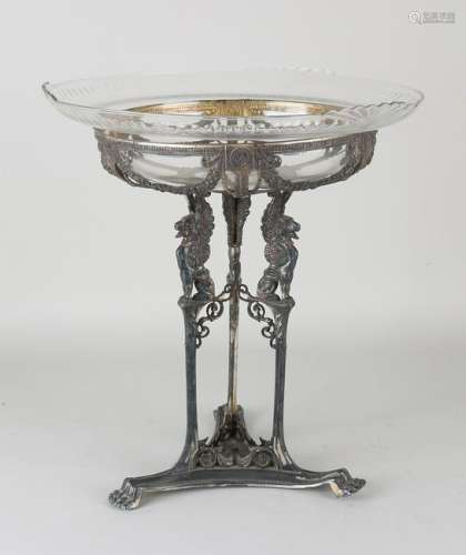 19th Century historicism table piece with lions, claw