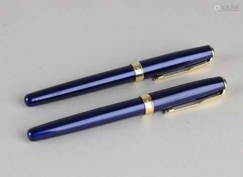 Two parker pens, model Sonnet, blue with a roller ball