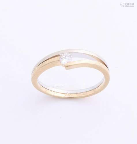 Tight gold ring, 585/000, with diamond, Le Chic. Ring