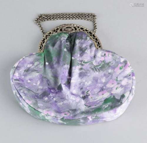 Bag with silver handle, 833/000, semi-circular model,