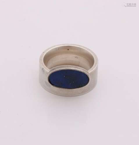 Wide silver ring, 925/000, with a sleek matted band