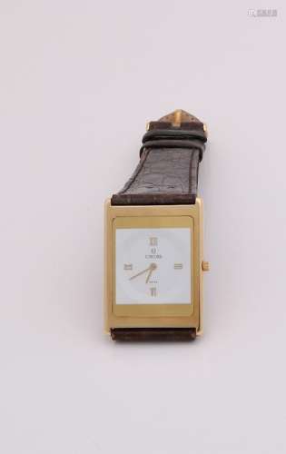 Yellow gold watch, 750/000, brand Concord. Very flat