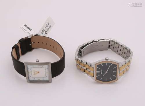 Two new Skav ladies watches, one square model with