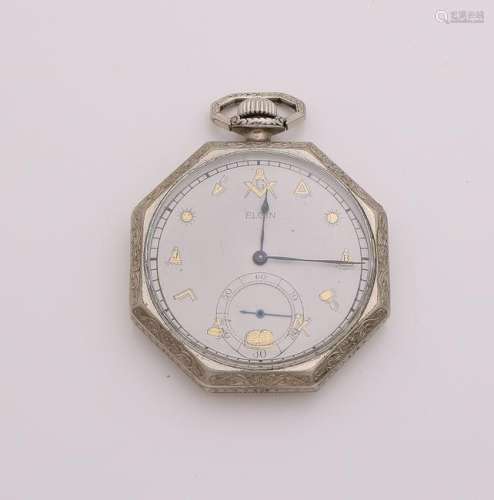 Elgin goldfilled pocket watch, octagonal with a