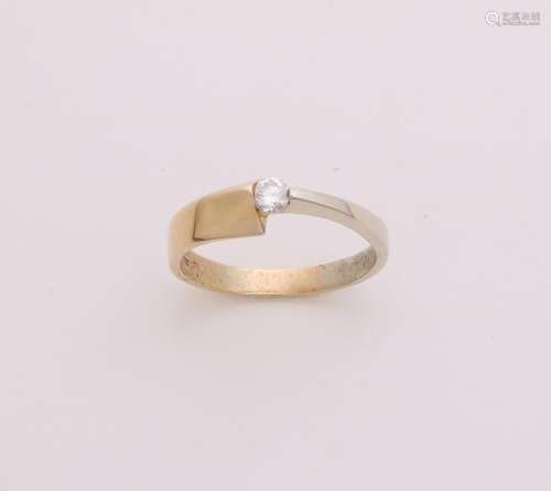 Elegant gold ring, 585/000, with diamond. Ring with