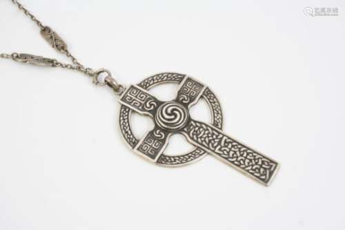 A SCOTTISH SILVER IONA CROSS PENDANT BY ALEXANDER RITCHIE stamped with maker's initials to the