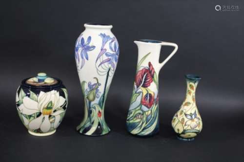 MOORCROFT JUG a modern Moorcroft jug in the Iris design, designed by Emma Bossons for the