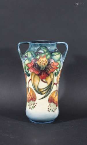 MOORCROFT VASE - ANNA LILY a large modern Moorcroft vase in the Anna Lily design, designed by Nicola