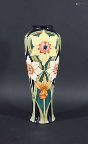 LARGE MOORCROFT VASE - DAFFODIL a large modern Moorcroft vase in the Daffodil design, No 99 of 250