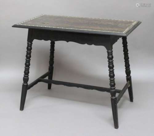 COLLINSON & LOCK - AESTHETIC MOVEMENT SIDE TABLE possibly designed by Stephen Webb (1849-1933),