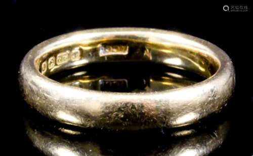 A 22ct gold wedding band (size N - gross weight 6.5 grammes)