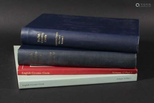 COLLECTION OF ENGLISH CERAMIC CIRCLE TRANSACTIONS, 1928 and volumes 1-9 book bound and volumes 10-18