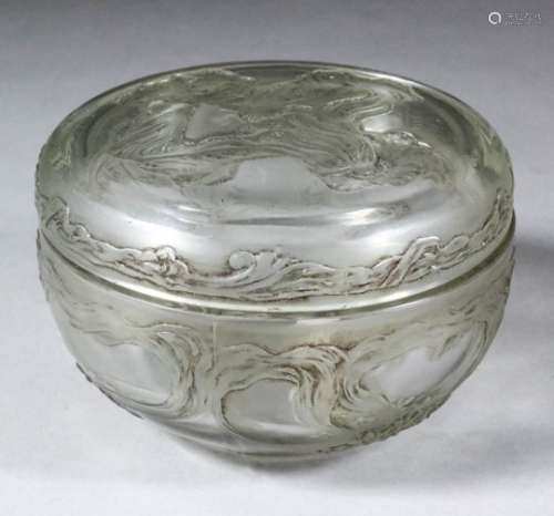A Lalique moulded glass 