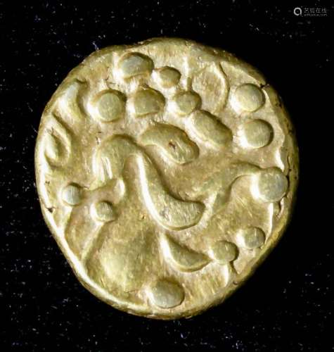A Gallo-Belgic C biface gold Stater (circa 100-60 B.C.), (weight 6.5 grammes - approximately 15mm