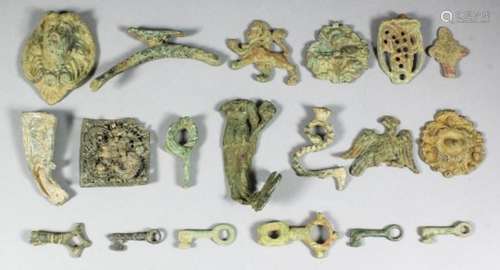 A large quantity of metal dectorists's finds of medieval and post medieval date, including - cast