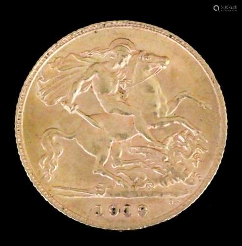 A George V 1913 half Sovereign