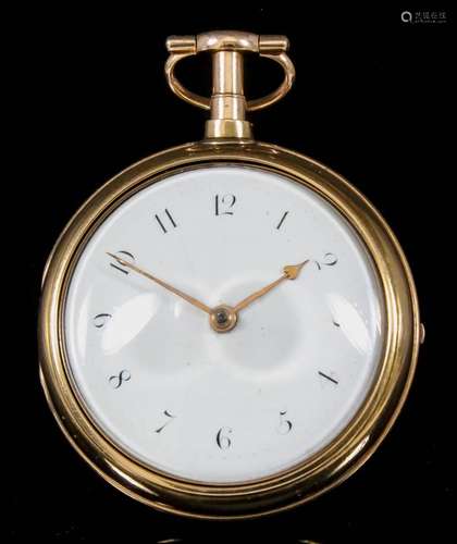 A George III 18ct gold pair cased pocket watch by Thomas Moss, Ludgate Street, London, No. 4531, the