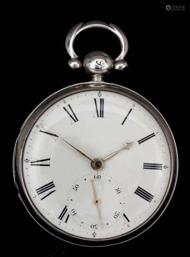 A George IV silver cased pocket watch by Yates & Hess, Lord Street, Liverpool, No. 5780, the white