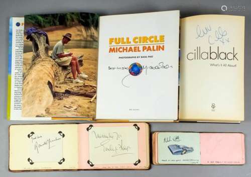 A mixed collection of autographs from celebrities and entertainers, including - Malcolm Campbell (