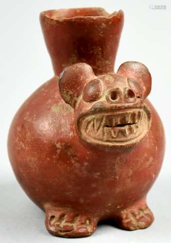 Pre-Columbian Style Terracotta Zoomorphic Vessel