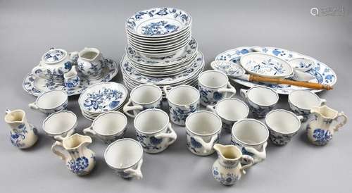 Lot of Blue Danube & Williamsburg Dinnerware